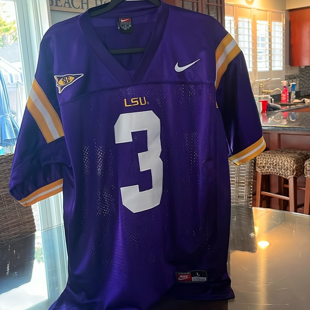 LSU number three Beckham Junior jersey